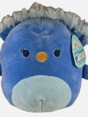 NWT Squishmallow Priscilla Peacock 8" Plush Stuffed Animal Toy Blue Zoo RETIRED